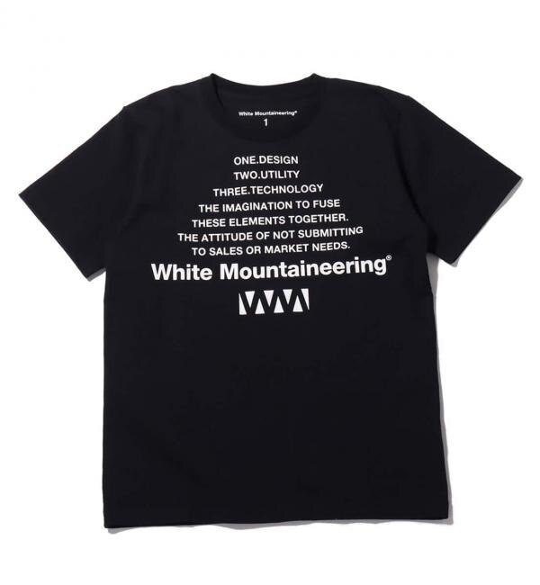 WHITE MOUNTAINEERING BIG W LOGO PRINTED T-SHIRT BLACK 21SP-I