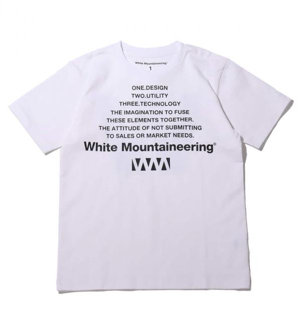 WHITE MOUNTAINEERING BIG W LOGO PRINTED T-SHIRT WHITE 21SP-I