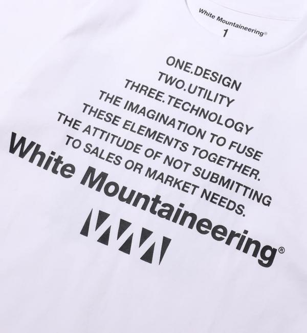 WHITE MOUNTAINEERING BIG W LOGO PRINTED T-SHIRT WHITE 21SP-I