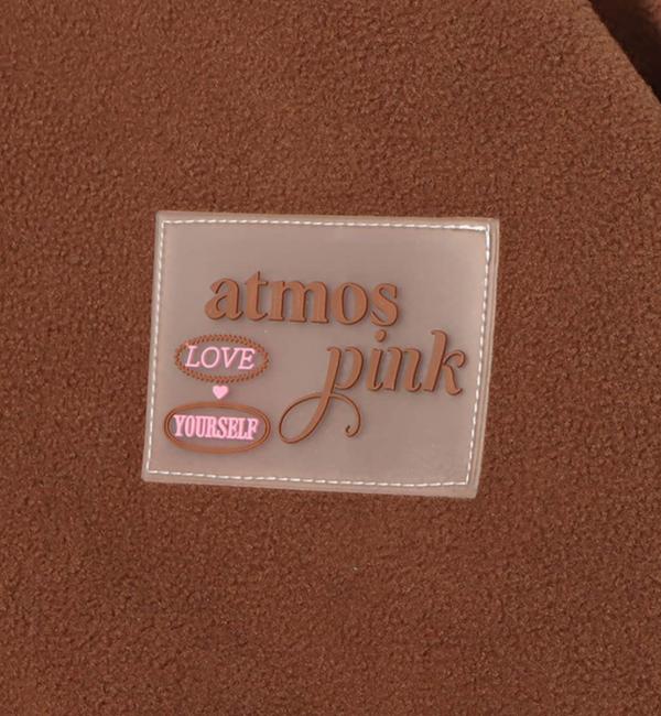 atmos pink ハーフジップ フリースジャケット BROWN 21HO-I|atmos pink