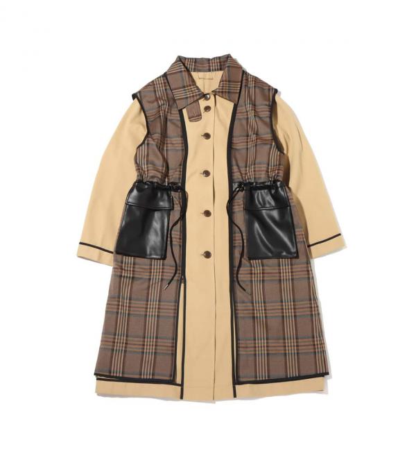 atmos pink 3WAY ブロッキングコート BEIGE 21FA-I