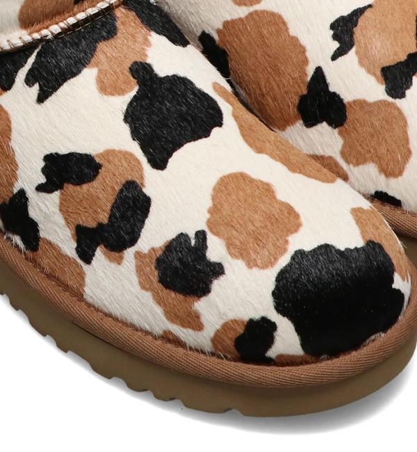 UGG Classic Ultra Mini Cow Print CHESTNUT 21FW-I|atmos pink