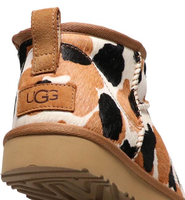 UGG Classic Ultra Mini Cow Print CHESTNUT 21FW-I|atmos pink