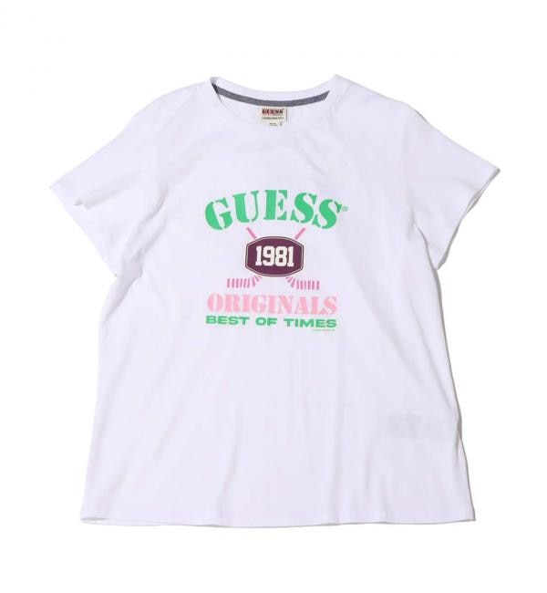 ＜アイルミネ＞【アトモス ピンク/atmos pink】 GUESS Originals Graphic Teeshirts WHITE 21FW-I