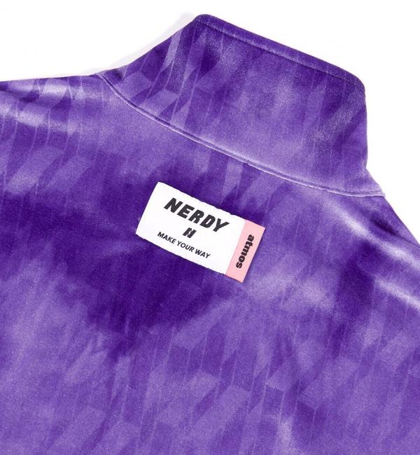 NERDY x atmos pink DNA Watercolor Velvet Track Top PURPLE 21HO-I