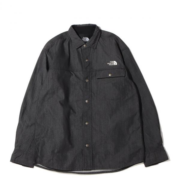 THE NORTH FACE L/S NYLON DENIM NUPTSE SHIRT ブラックデニム 21FW-I