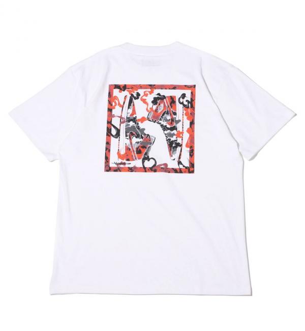 A-GIRLS ATMOS Pinnacle Short Sleeve Line Tee BLACK|atmos pink