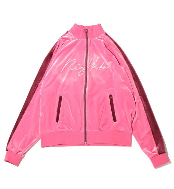 atmos pink RIEHATA × atmospink ベロア ジャージジャケット PINK 21HO