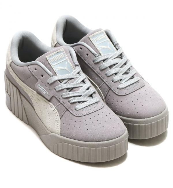 puma suede wedge