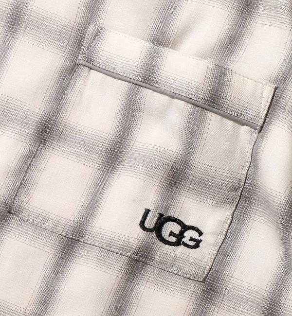 UGG チェック半袖シャツ BLACK 22SS-I