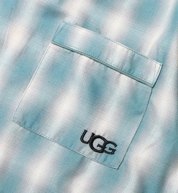 UGG チェック半袖シャツ BLUE 22SS-I