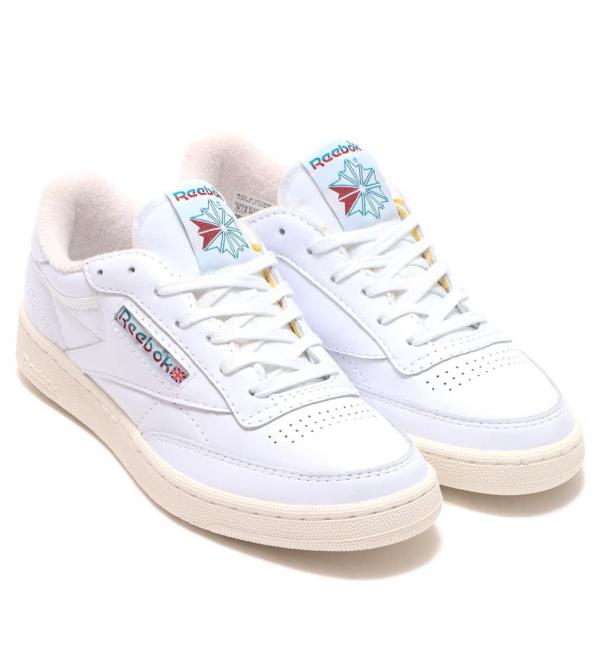 reebok club c pink and white