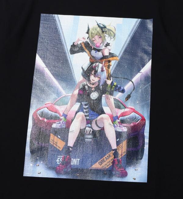 atmos x 絵師100人展 深井涼介 TEE BLACK 22SU-I|atmos pink(アトモス ピンク)の通販｜アイルミネ