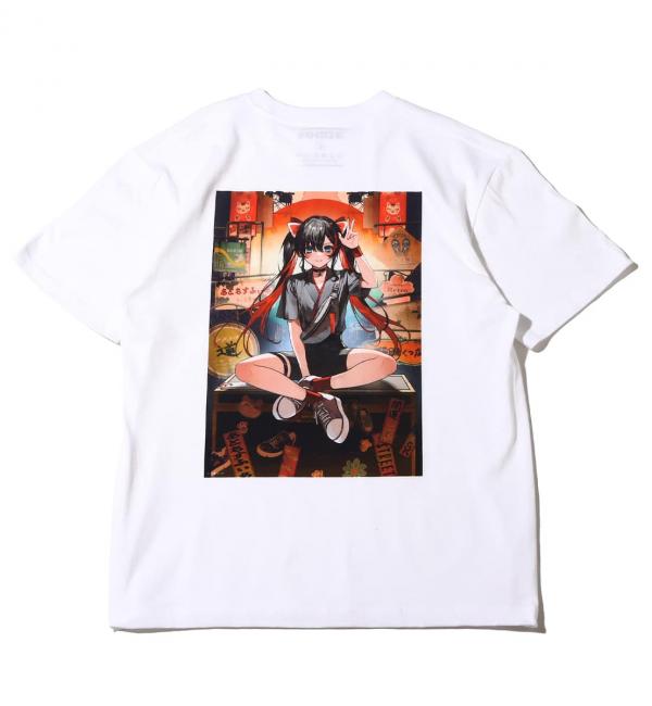 atmos x 絵師100人展 久賀フーナTEE WHITE 22SU-I|atmos pink(アトモス ピンク)の通販｜アイルミネ