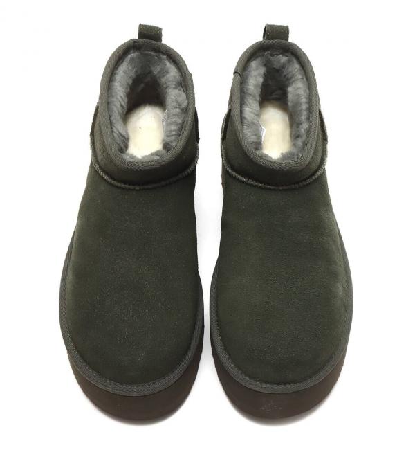 【2023新春福袋】靴新品 UGG ウルトラミニ プラットフォーム フォレストナイト 25.0cm
