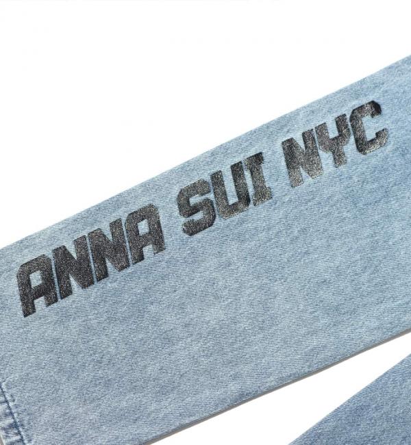 ANNA SUI NYC サイドロゴ デニムパンツ SAX 22FA-I|atmos pink
