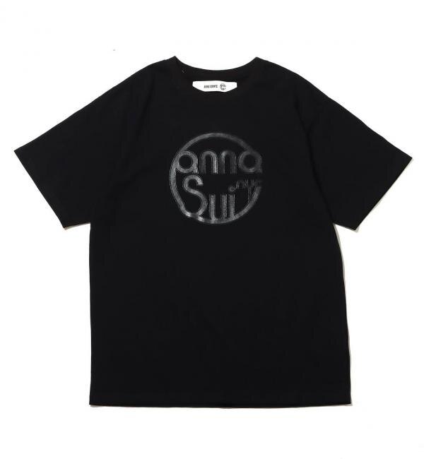 ＜アイルミネ＞【アトモス ピンク/atmos pink】 ANNA SUI NYC シリコンプリント ロゴTシャツ BLACK 22FA-I