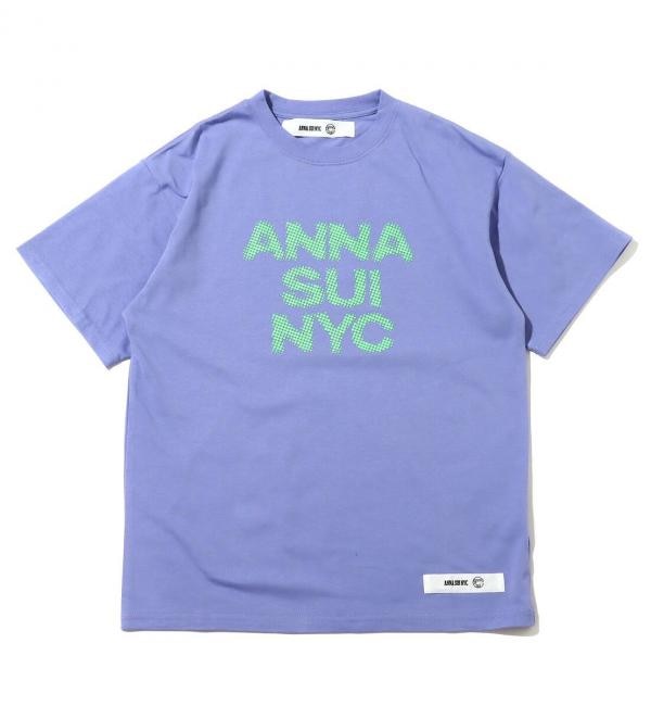 ＜アイルミネ＞【アトモス ピンク/atmos pink】 ANNA SUI NYC 発泡 ロゴTシャツ PURPLE 22FA-I