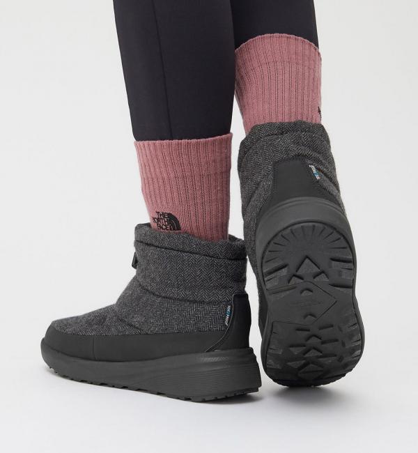 THE NORTH FACE WOMENS NUPTSE BOOTIE WP VIII SHORT ウールブラック