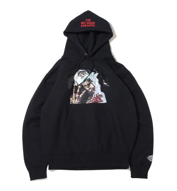 THE NETWORK BUSINESS × KILIMANJERO MJ HOODIE BLACK 22HO-I