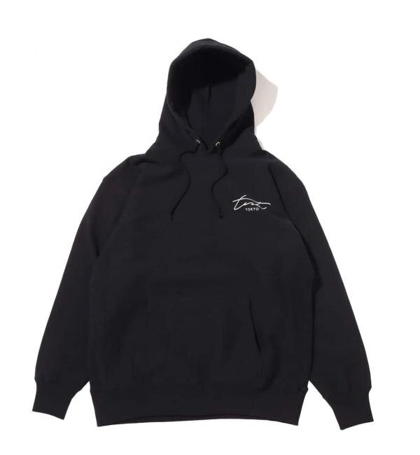 THE NETWORK BUSINESS × ぱくちーひとみ CLEAR LOGO HOODIE BLACK 23SP