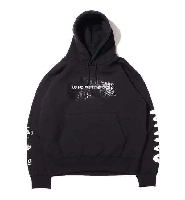 THE NETWORK BUSINESS × ぱくちーひとみ CLEAR LOGO HOODIE BLACK 23SP