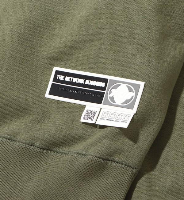 THE NETWORK BUSINESS × ぱくちーひとみ CLEAR LOGO HOODIE KHAKI 23SP