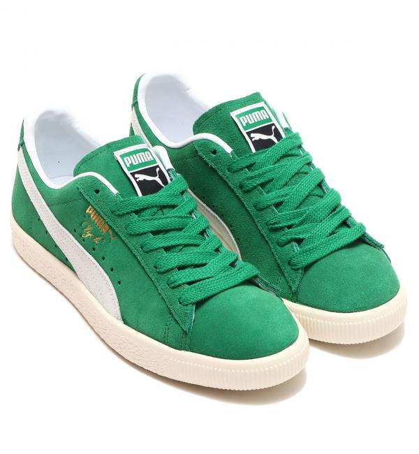 PUMA CLYDE OG BURDENT GREEN/PUMA WHITE/PRISTINE 23SP-I|atmos pink