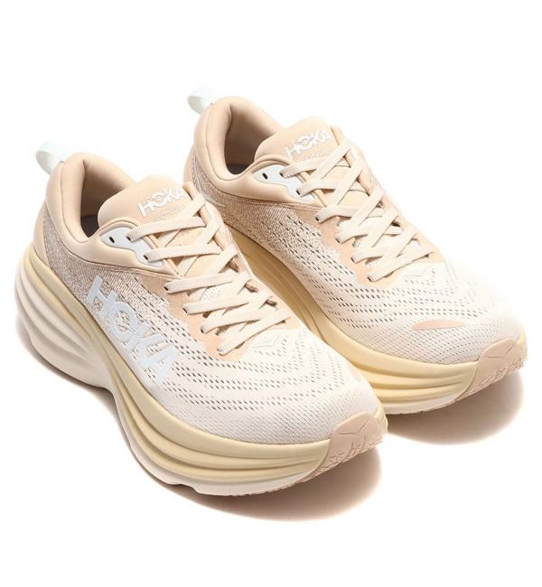 HOKA ONEONE BONDI 8 SHIFTING SAND / EGGNOG 23FW-I|atmos pink