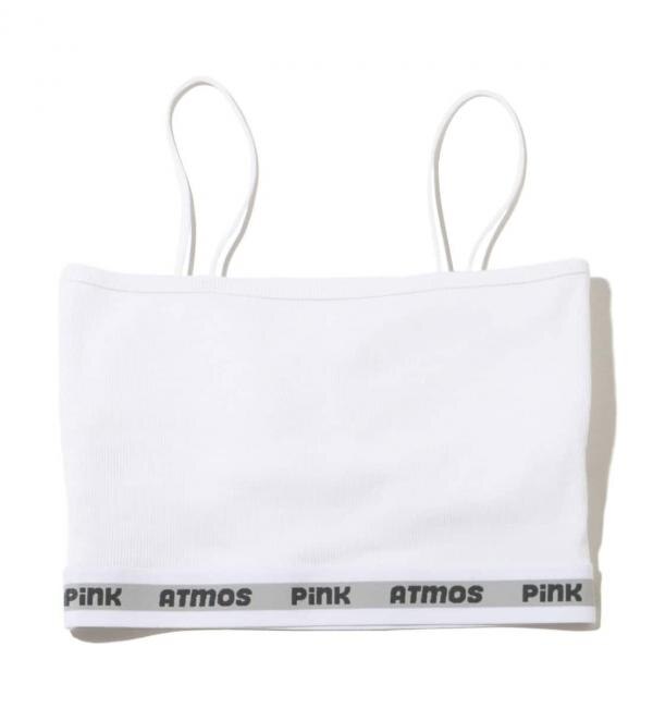 atmos pink ベーシックショートリブキャミ WHITE 23SP-I|atmos pink