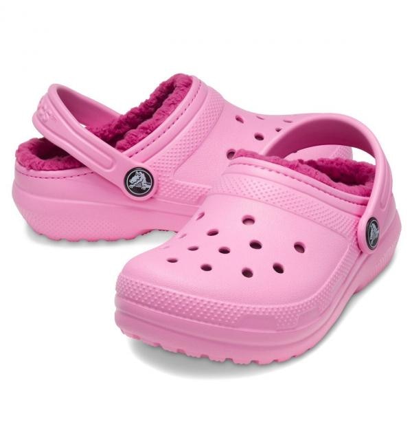 yAgX@sN/atmos pinkz crocs Classic Lined Clog T Taffy Pink 23SS-I