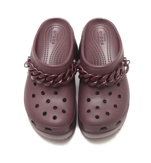 crocs Siren Chain Clog Dark Cherry 23FW-I|atmos pink(アトモス