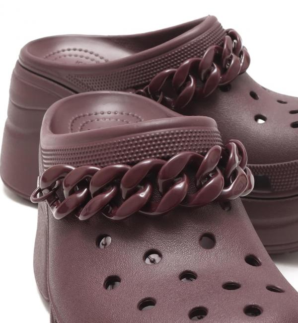 crocs Siren Chain Clog Dark Cherry 23FW-I|atmos pink(アトモス