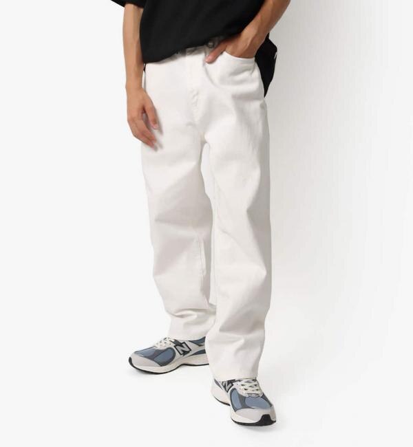 人気メンズファッション|【アトモス　ピンク/atmos pink】 atmos Baggy Tapered Denim Pants WHITE 23FA-I