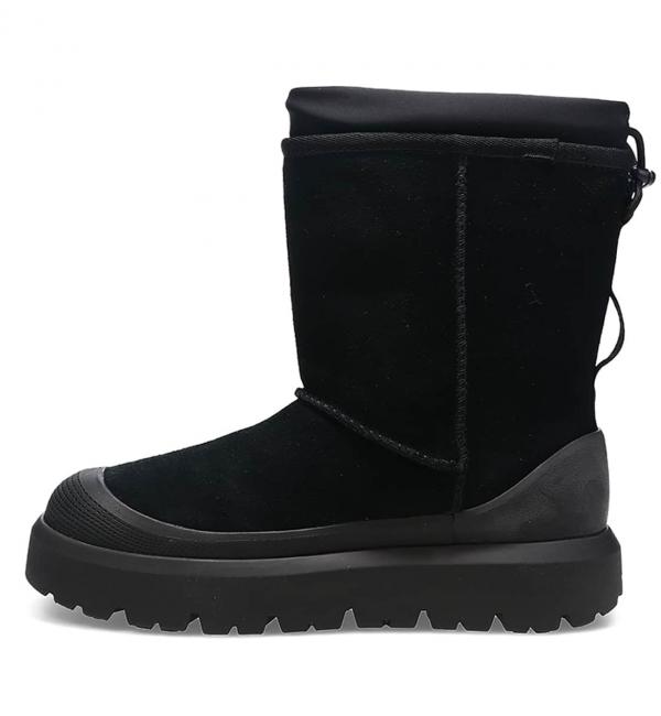 UGG CLASSIC SHORT WEATHER HYBRID BLACK / BLACK 23FW-I|atmos pink