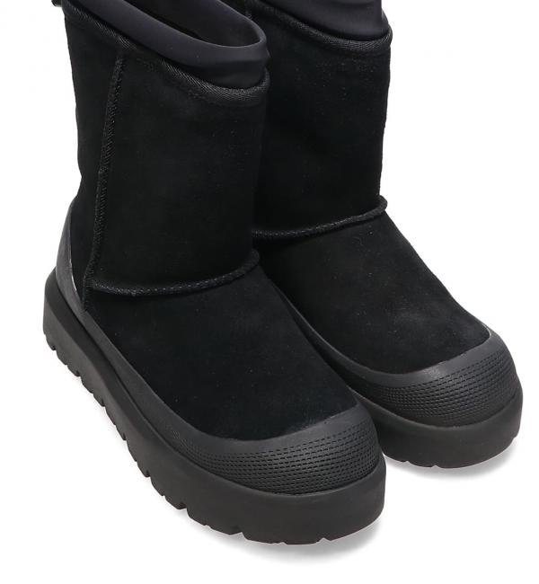 UGG CLASSIC SHORT WEATHER HYBRID BLACK / BLACK 23FW-I|atmos pink