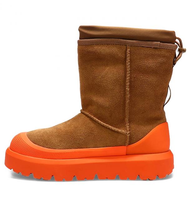 UGG CLASSIC SHORT WEATHER HYBRID CHESTNUT / ORANGE 23FW-I