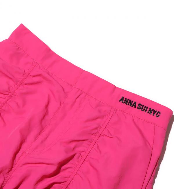 ANNA SUI NYC ナイロンギャザー パンツ PINK 23HO-I|atmos pink