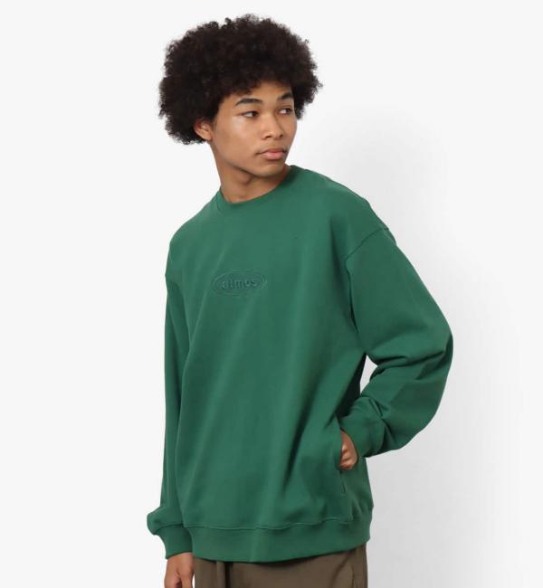 atmos Oval Logo Crewneck Sweatshirt GREEN 23FA-I|atmos pink