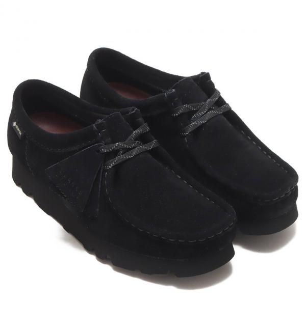 Clarks Wallabee.GTX Black Suede BLACK SUEDE 23FA-I|atmos pink