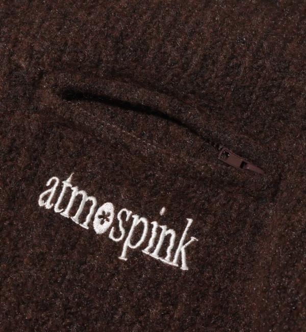 atmos pink ハイネック ニット トップス BROWN 23FA-I|atmos pink