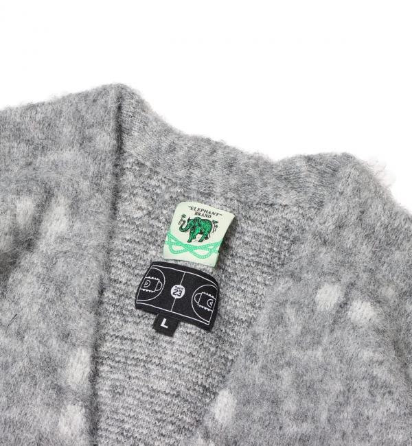 TOKYO 23 x ELEPHANT BRAND WOOL SHAGGY V NECK KNIT CARDIGAN GRAY