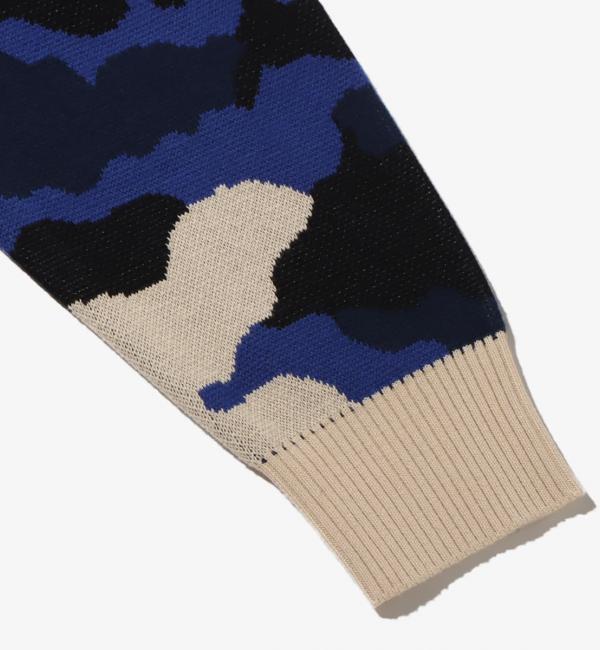 atmos Camouflage Knit Cardigan BLUE 23FA-I|atmos pink(アトモス