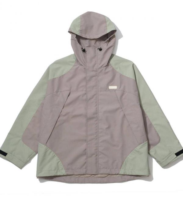 KEBOZ 2 TONE HOODIE JACKET GRAY BEIGE×MINT 23FA-I|atmos pink