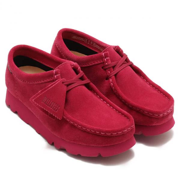 Clarks pink shop suede shoes