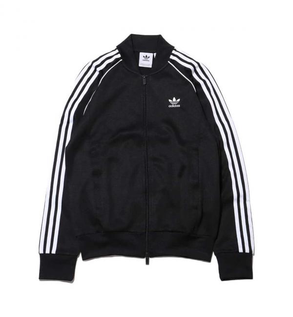 Adidas superstar black track sale top