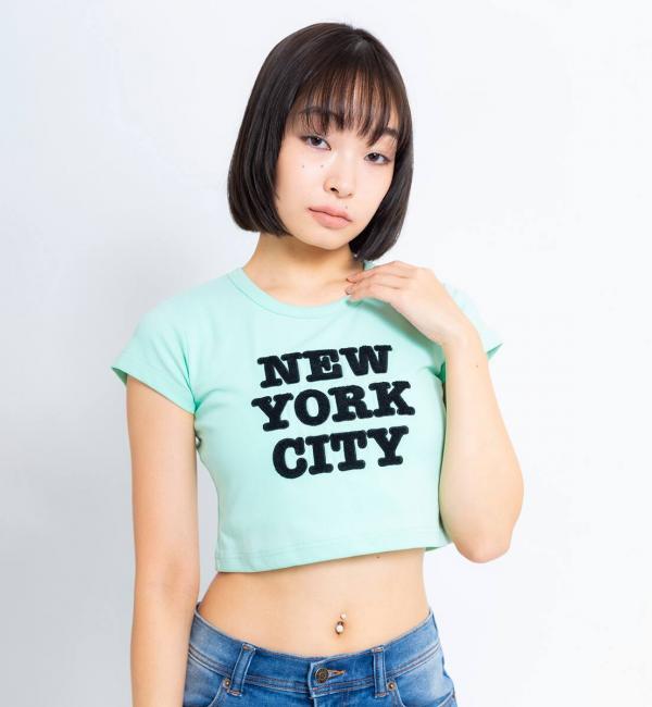 ANNA SUI NYC “NYC” 刺繍 Tシャツ WHITE 24SP-I|atmos pink(アトモス