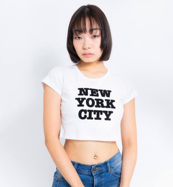 ANNA SUI NYC “NYC” 刺繍 Tシャツ WHITE 24SP-I