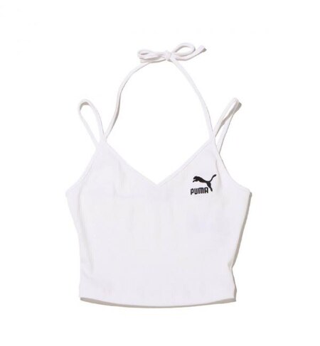 PUMA CLASSICS RIBBED CROP TOP PUMA WHITE 24SP-I