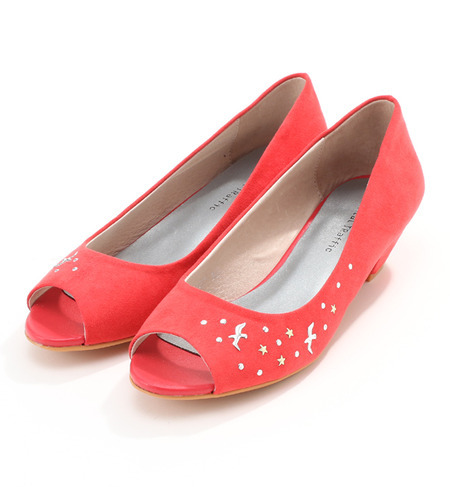 【SALE！9/1(月)12時まで】non-no掲載★スタッズオープントゥパンプス